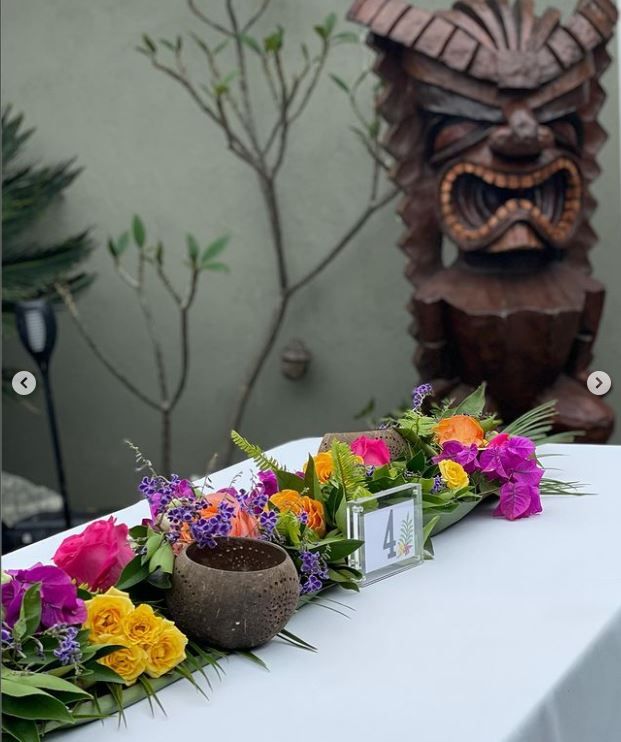 Tropical luau wedding